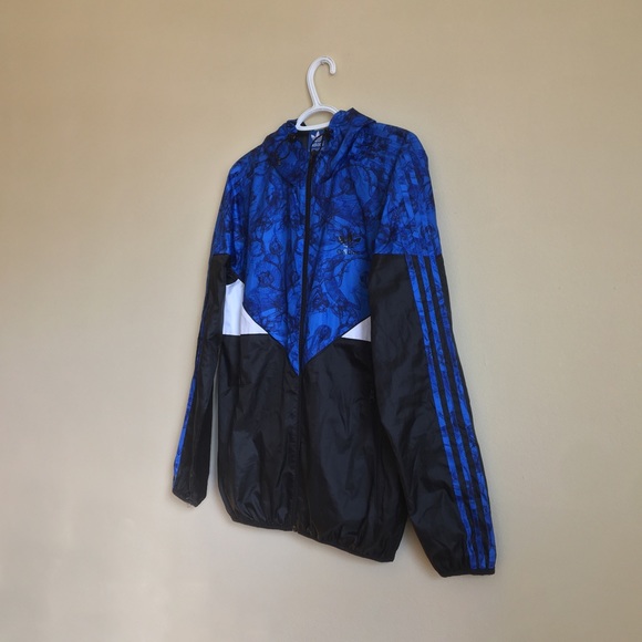 Adidas Originals Jacket, Windbreaker, Blue & Black - Picture 2 of 5